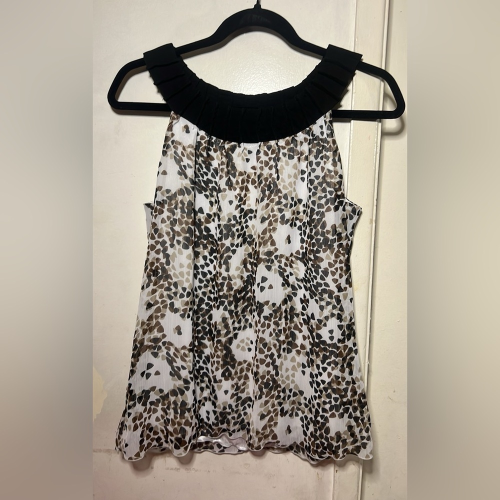 Cato Black and Brown Patterned Blouse